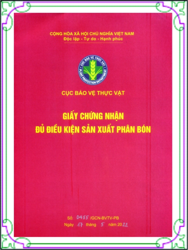 GIẤY PHÉP SẢN XUẤT