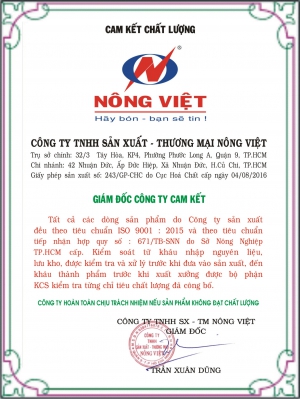 CAM KẾT CHẤT LƯỢNG